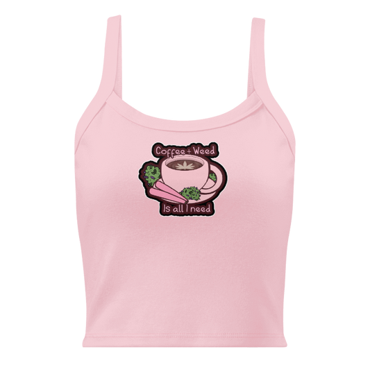 'Coffee + Weed' | Women’s micro-rib tank top