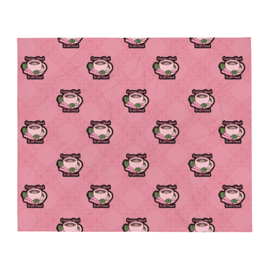 'Coffee + Weed' Throw Blanket | Fleece Throw Blanket