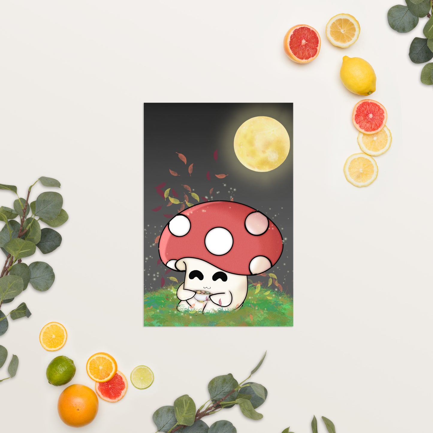 Mushroom Tea Party Poster