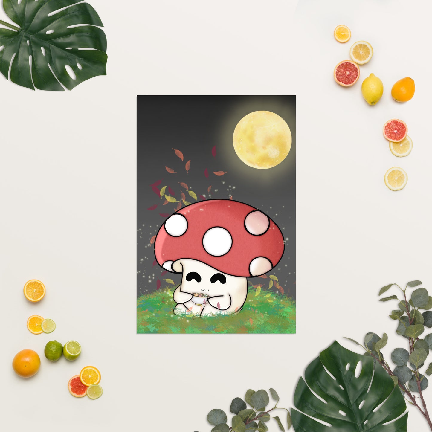 Mushroom Tea Party Poster