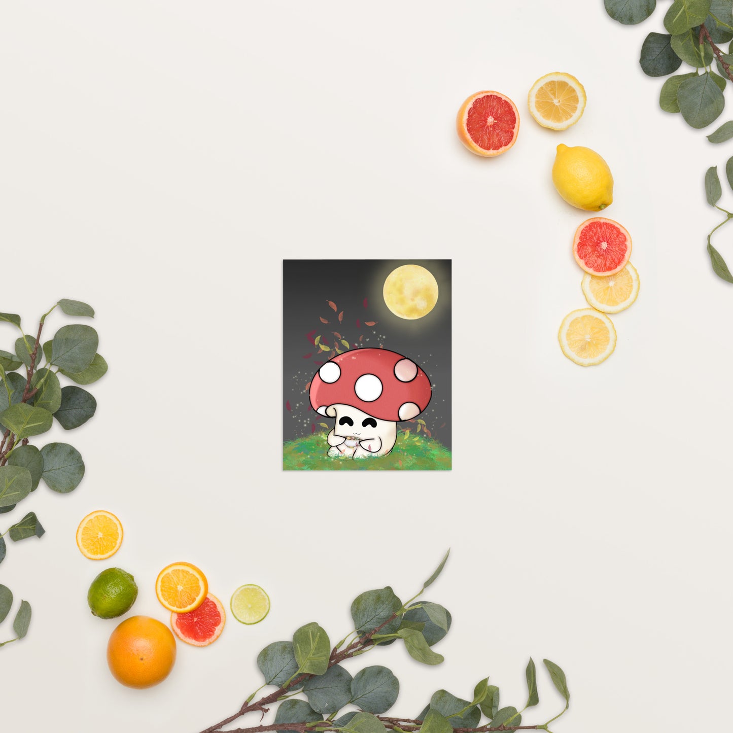 Mushroom Tea Party Poster